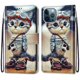 Coloured Drawing Cross Texture Horizontal Flip PU Leather Case with Holder & Card Slots & Wallet & Lanyard, For iPhone 13 Pro